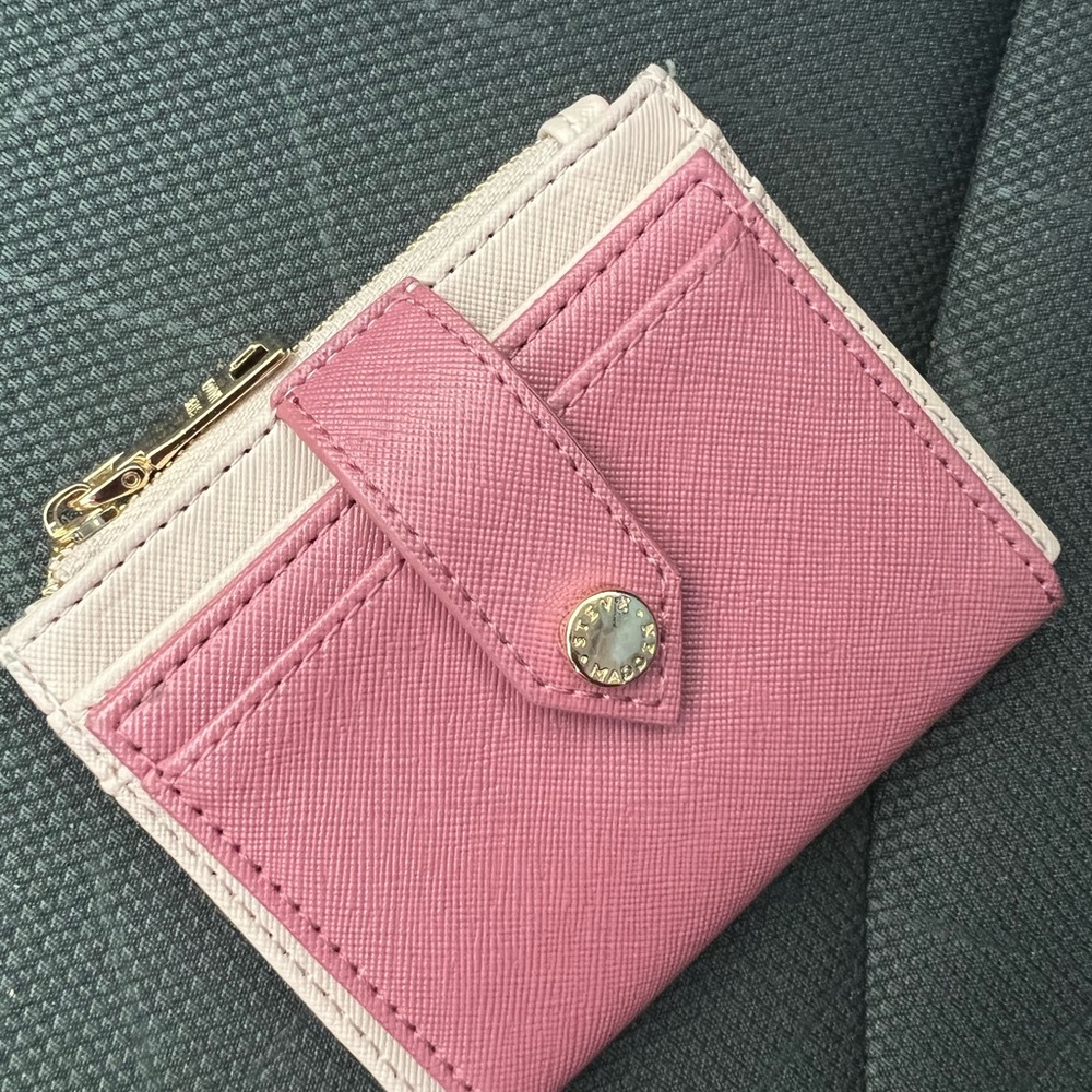 Steve Madden Pink and Cream Wallet